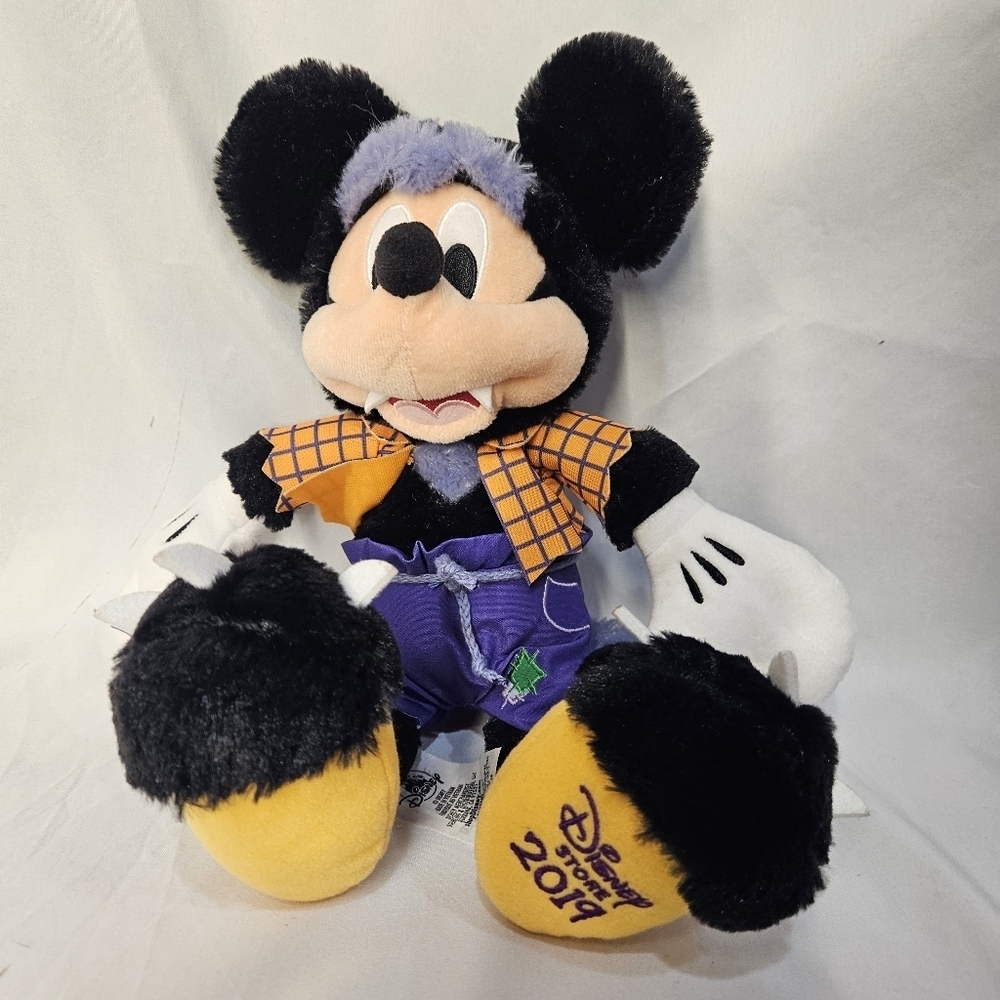 Halloween Disney Store 2019 Werewolf Mickey / Minnie Mouse Plush Stuffed Animal
